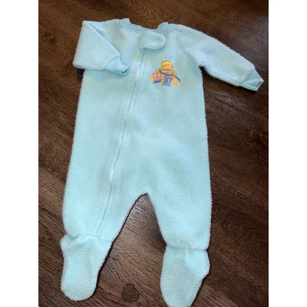 Eden Size 9m Paddington Bear Blanket Sleeper Footed Pajamas Blue